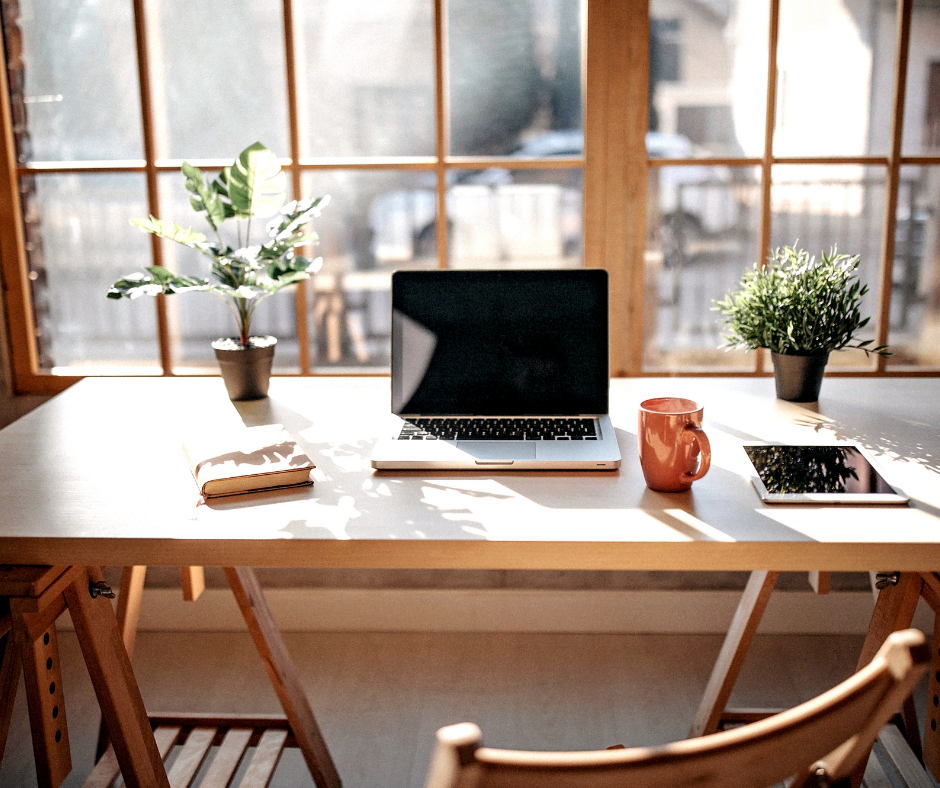 Add natural light sources to your work area to help you work more efficiently.