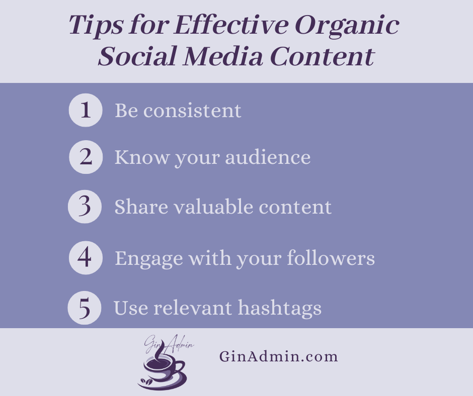 5 tips for small business effective organic social media content