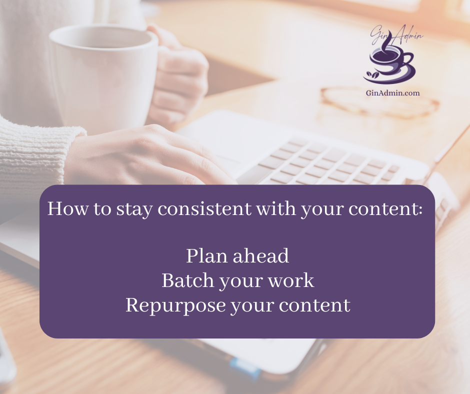 Staying consistent in your content creation is a major key in keeping your audience coming back to your page.