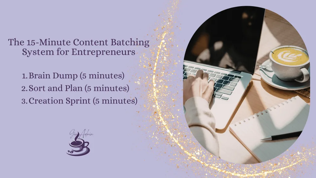 The 15-Minute Content Batching System for Entrepreneurs Who Hate Panic Posting